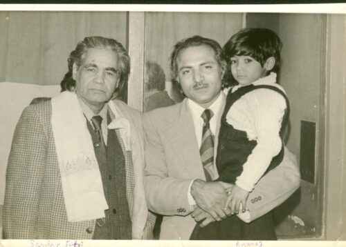 Dr.Naresh with son Anurag in arms and Ali Sardar Jafri